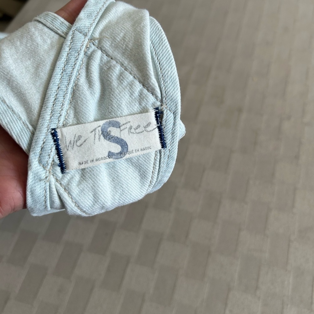 Free People We The Free Cotton Denim Overalls in Beach Bloom - Small - Picture 10 of 16